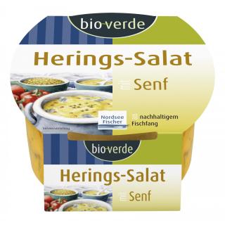 Herings Salat in Senf Marinade