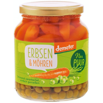 Erbsen und Möhren im Glas 350g