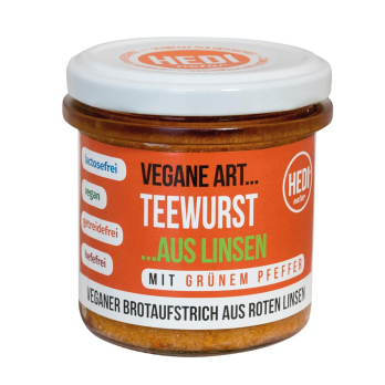 Teewurst aus Linsen - mit grünem Pfeffer 140g